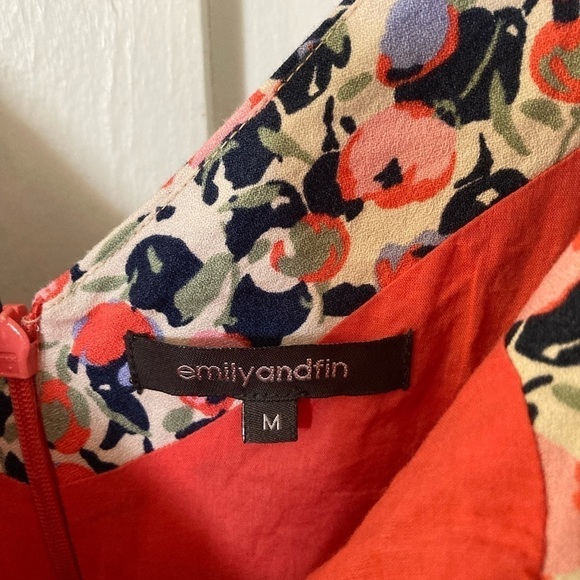 Emilyandfin sleeveless fitted floral babydoll midi dress Medium bow detail - Picture 5 of 9